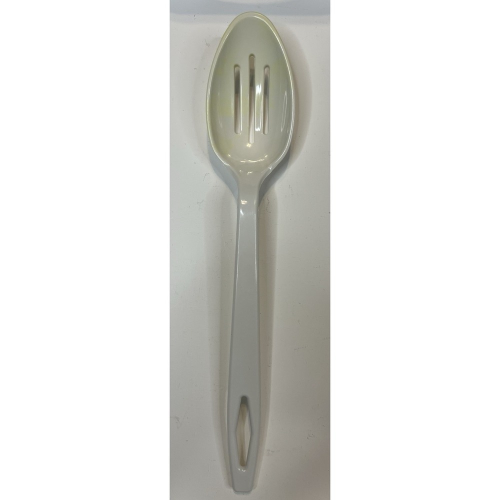 Vintage Almond Beige Taylor Made Products Plastic Nylon Utensil Slotted Spoon